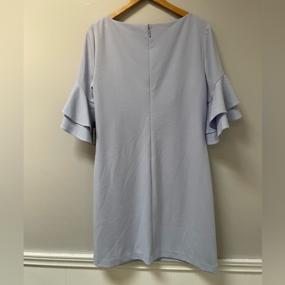 Lauren Ralph Lauren periwinkle Sheath Tiered Bell Sleeve Dress Size 14 - Picture 4 of 8